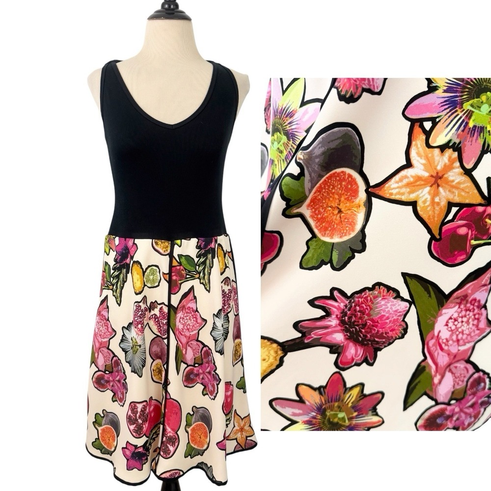 MARC CAIN Object of Love Tank DRESS M 8 Fruit Pomegranate Summer Resort Novelty